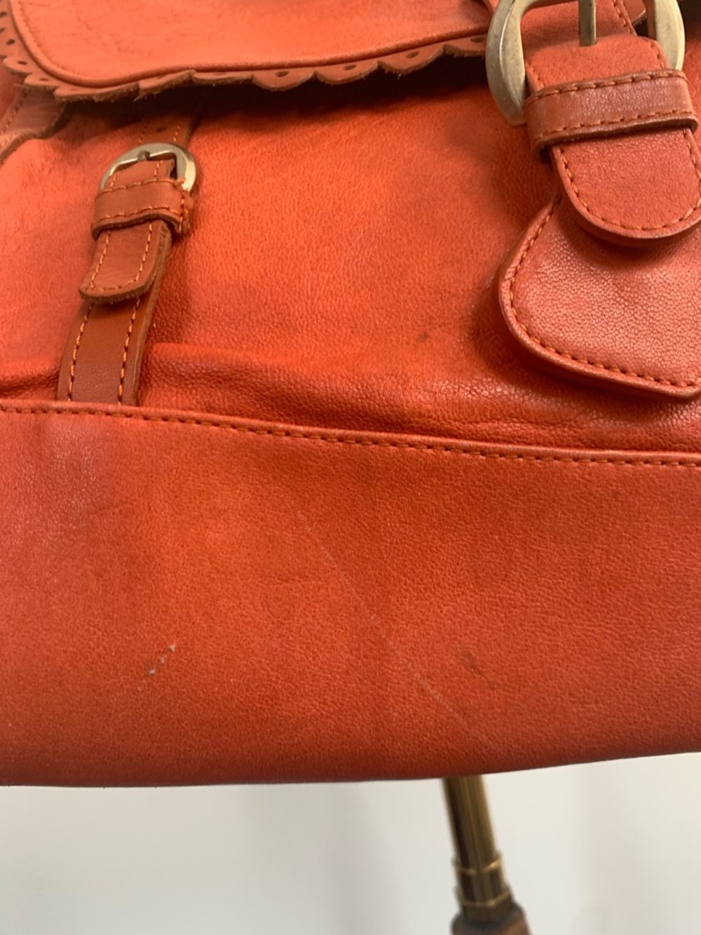 See By Chloé Scalloped Flap Leather Shoulder Bag in Rust Orange - Picture 5 of 7